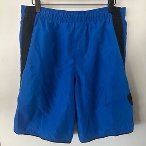 Nike Black and Blue Swim Shorts M